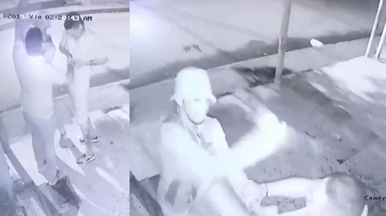 Momentos del atraco.