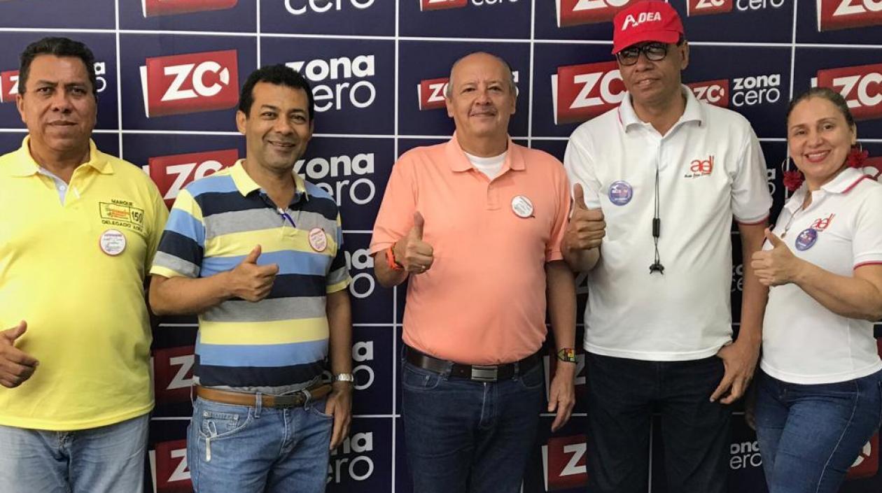 Robinson Menco, Alberto Ballestas, Carlos Rivas, Alberto Ortiz y Emelyd Morales.