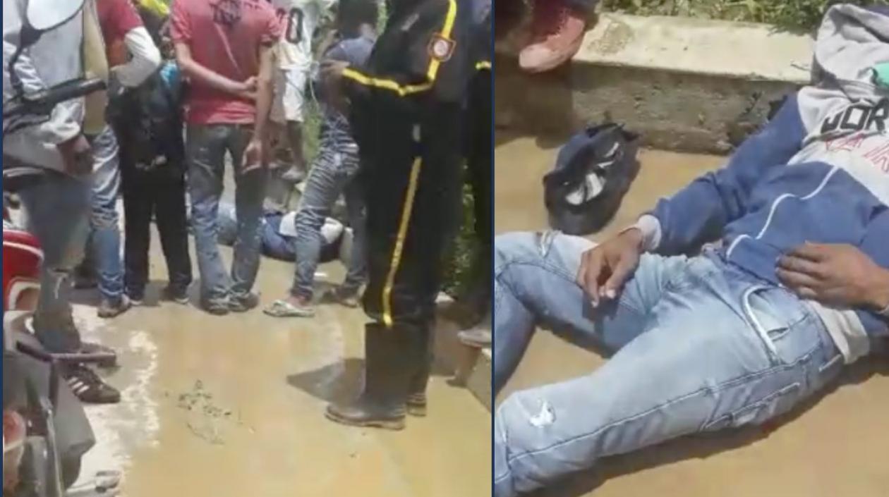 Así quedó la víctima después del homicidio.