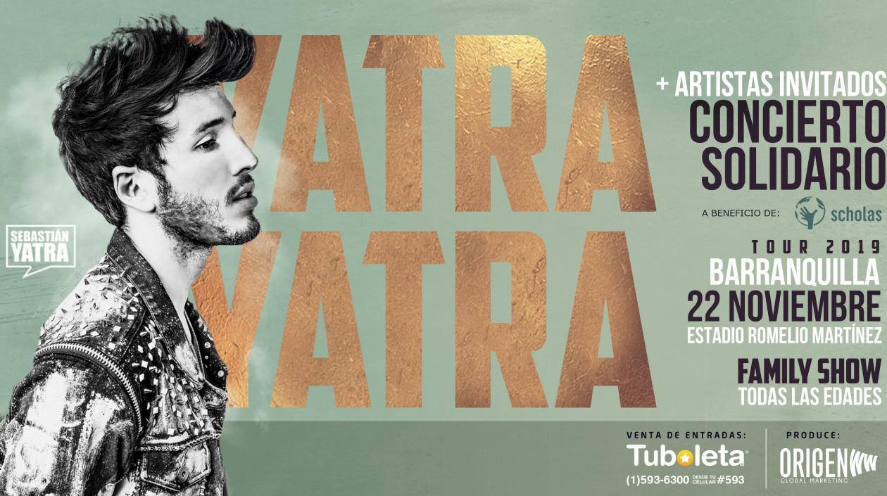 El 'Yatra Yatra Tour 2019' llegará a Barranquilla el 22 de noviembre.