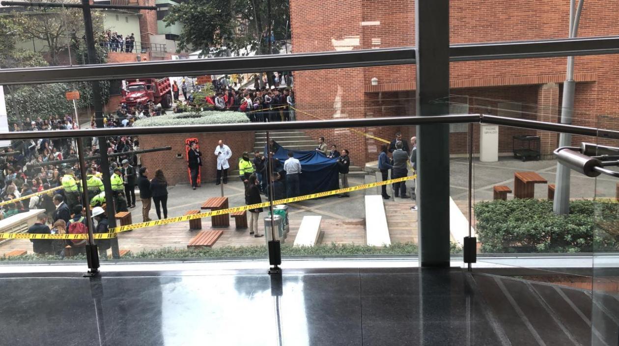 Lugar de los hechos en la Universidad Javeriana.