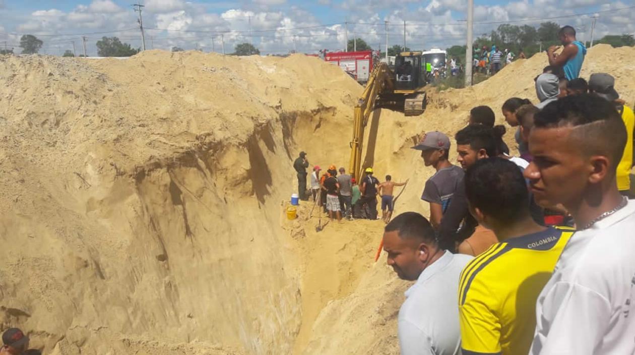 Sitio del derrumbe en Santo Tomás.