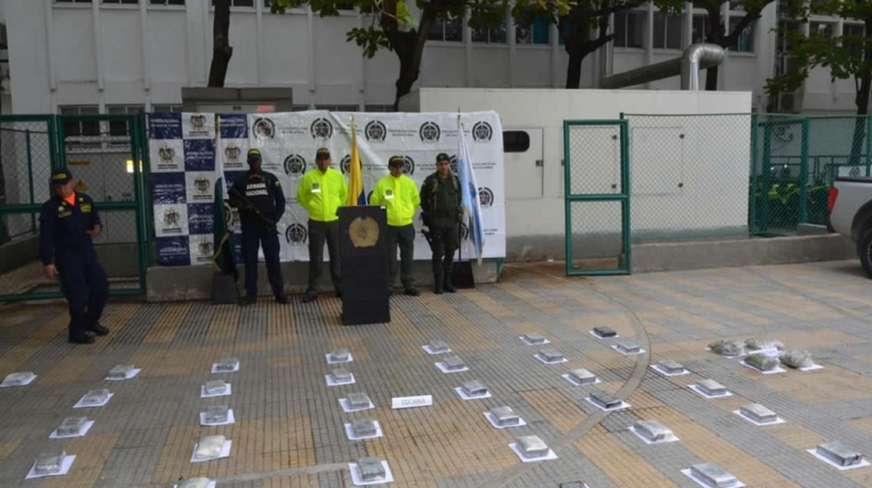 Los 37 kilos de cocaína incautada 