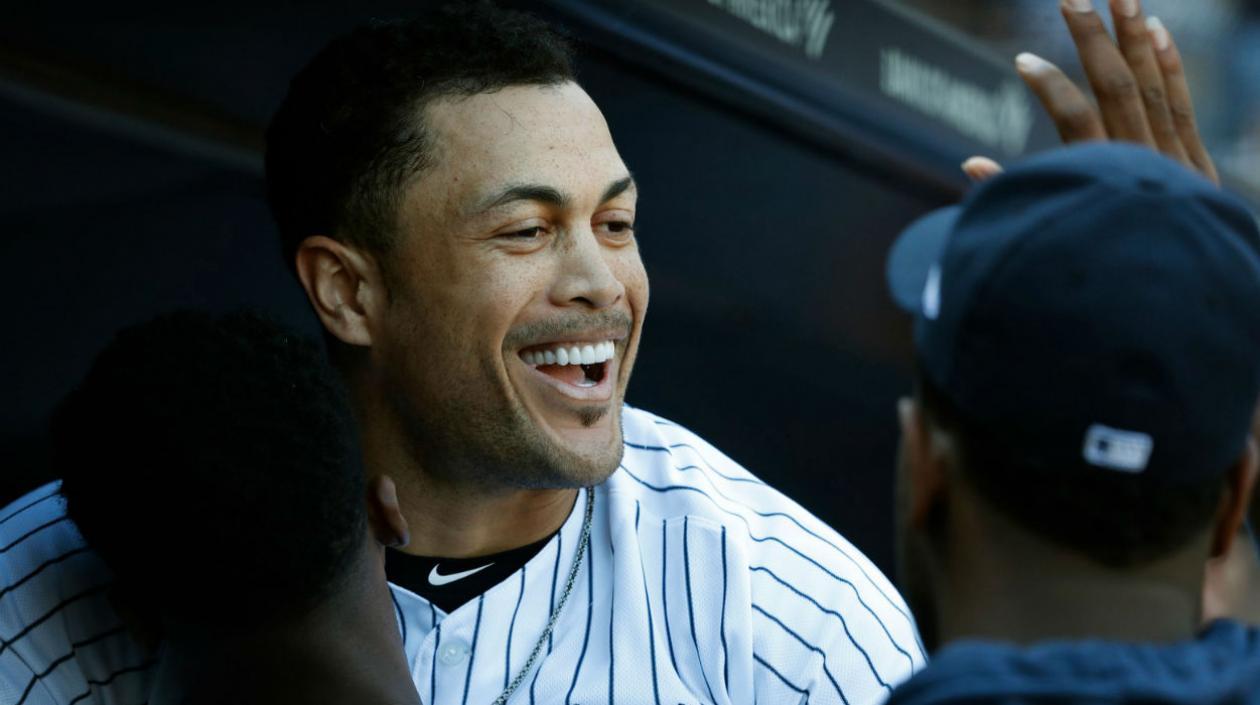 Giancarlo Stanton, pelotero de los Yankees. 