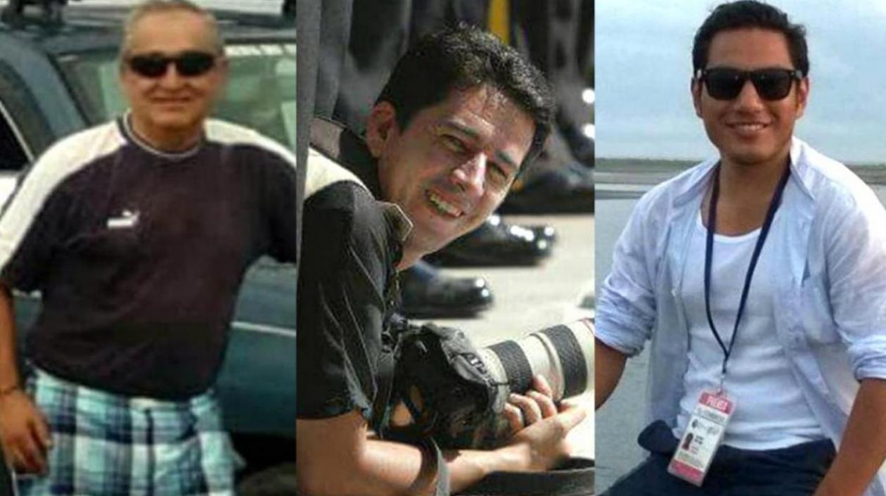 Javier Ortega, Paúl Rivas y Efraín Segarra.