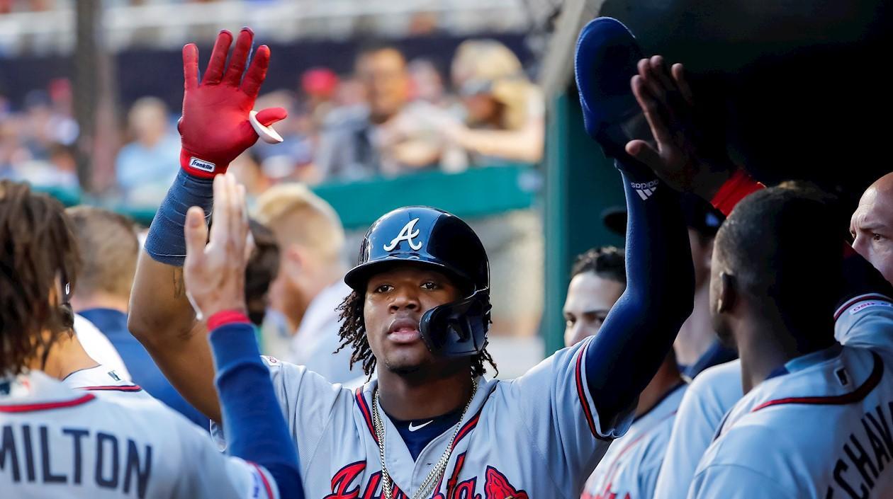 Ronald Acuña Jr., bateador de los Bravos de Atlanta. 