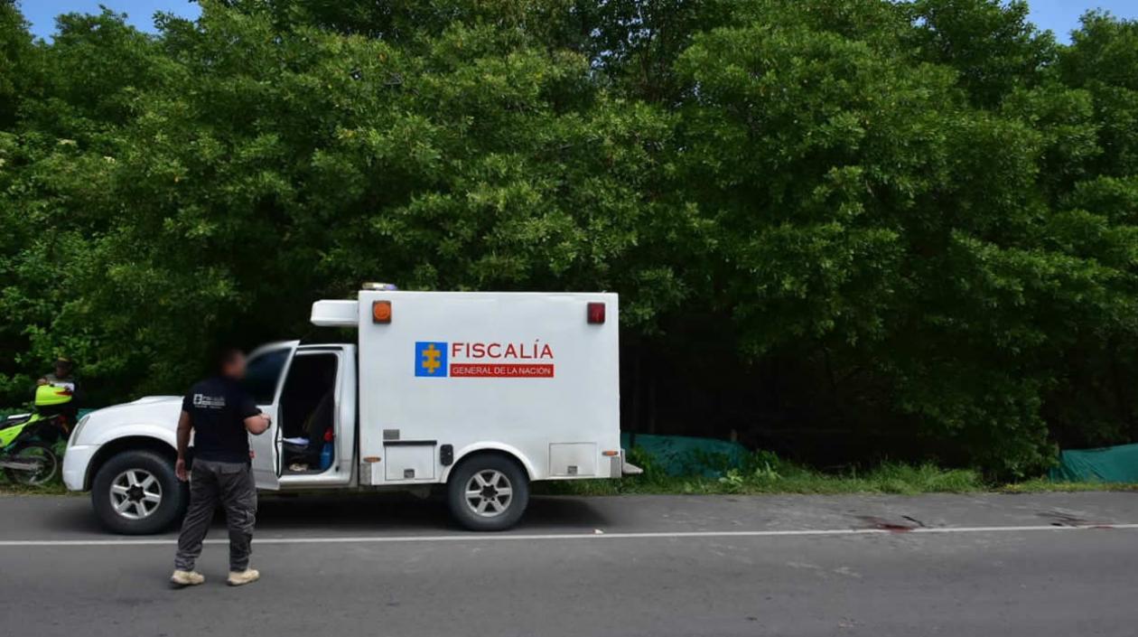 Lugar en donde fueron dos cuerpos en la Vía Las Flores-La Playa