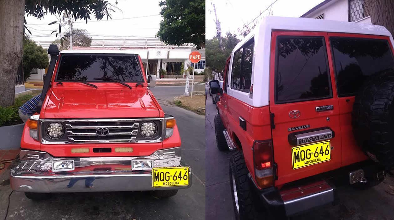 La camioneta objeto del hurto.