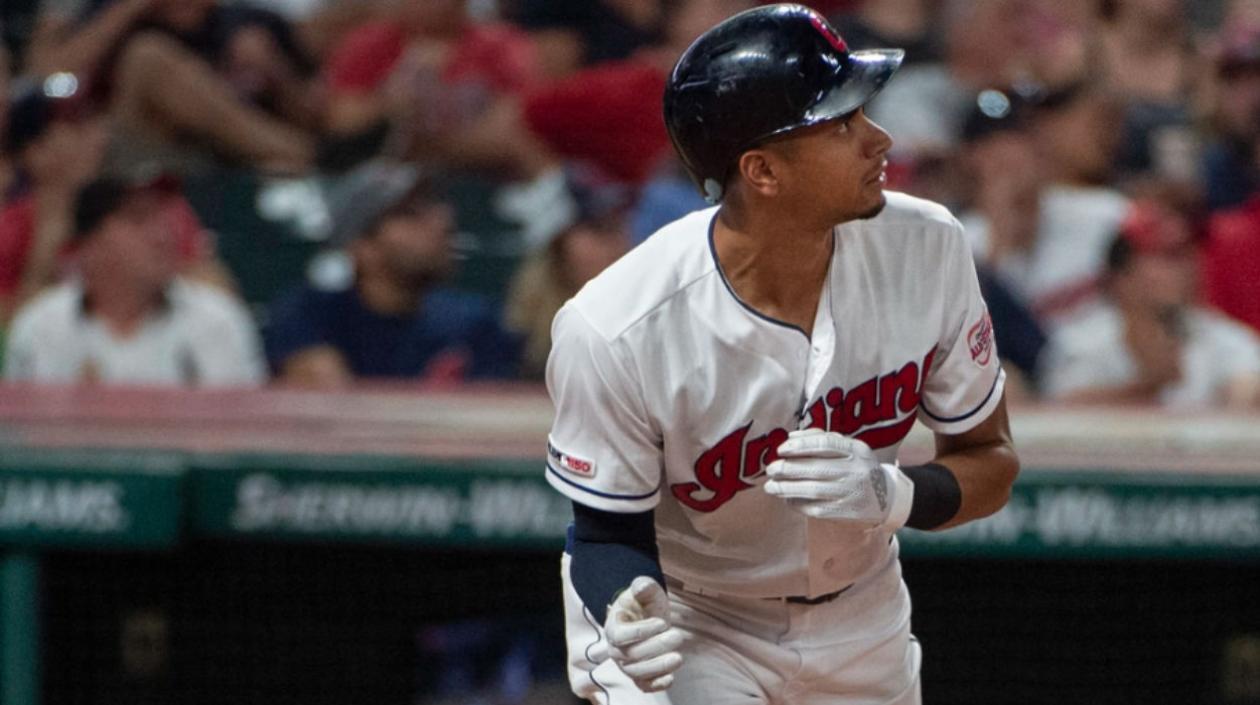 Oscar Mercado, jugador de los Indios de Cleveland. 