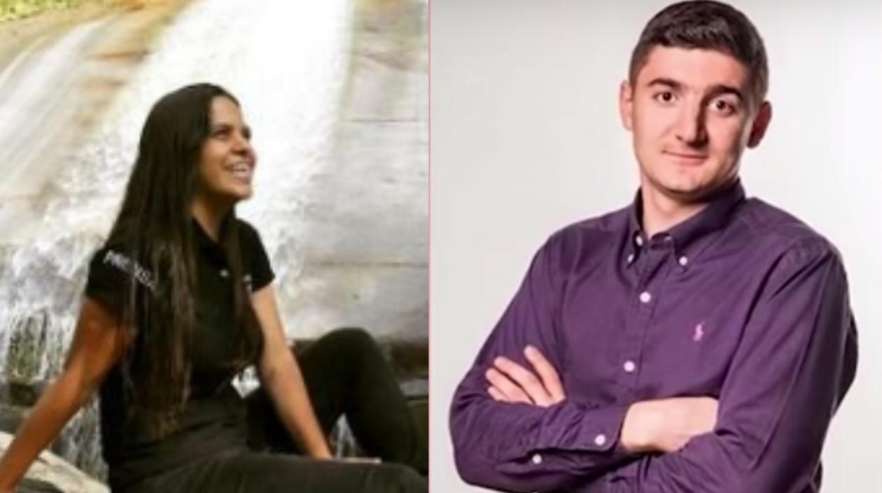 La periodista Vanesa Restrepo y el macroeditor Juan Vásquez.