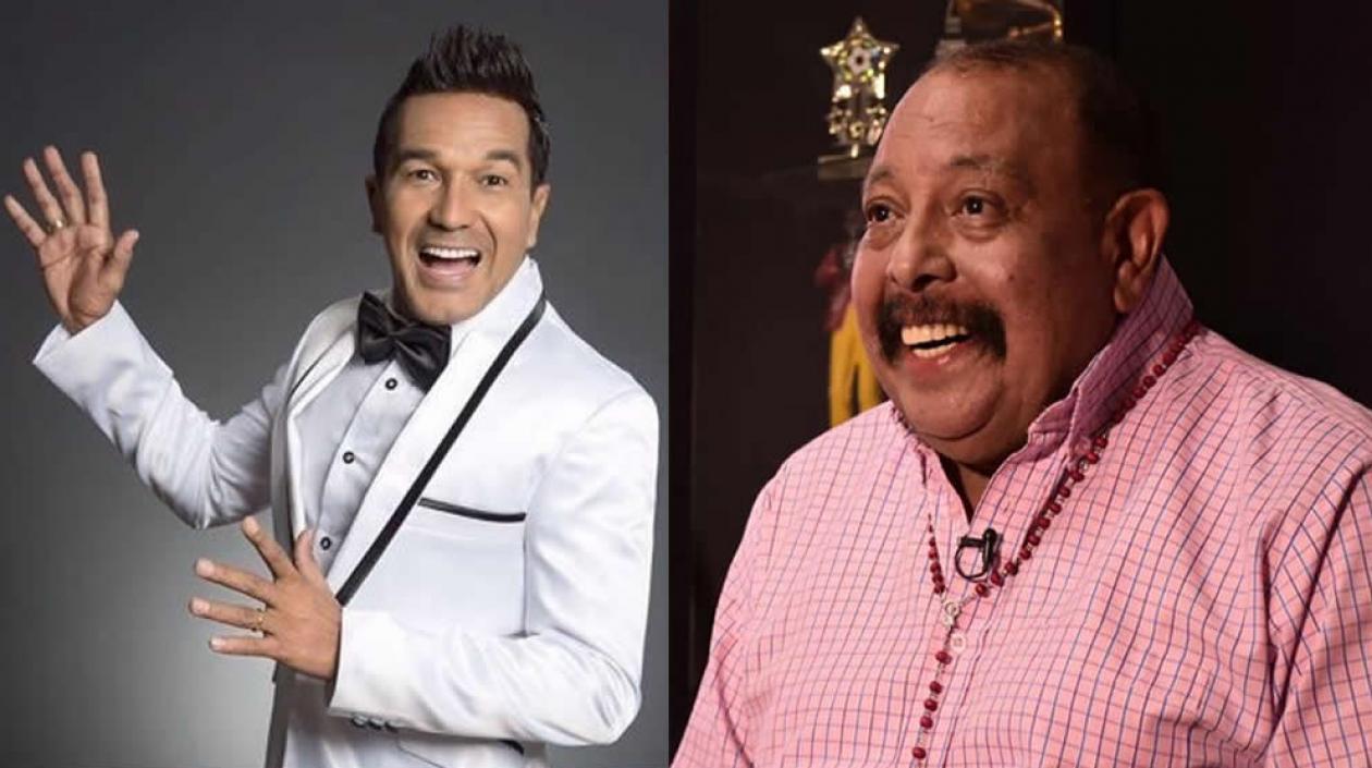 Los cantantes Checo Acosta y Juan Piña.