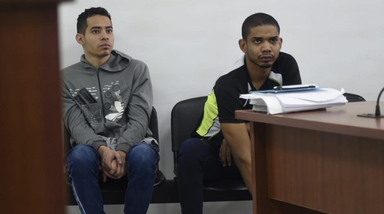 Joan Severiche y Arley Riquet durante la audiencia de hoy.