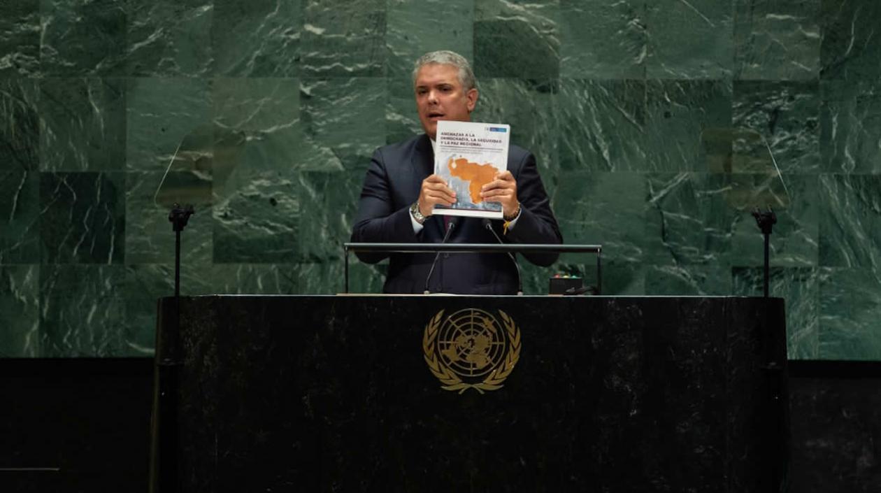 Presidente Iván Duque en la ONU.