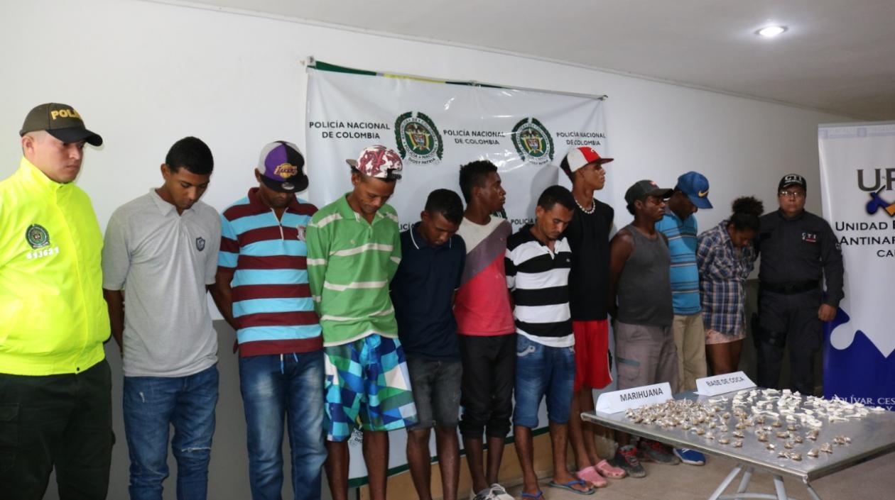 Los capturados por la Policía del Atlántico.