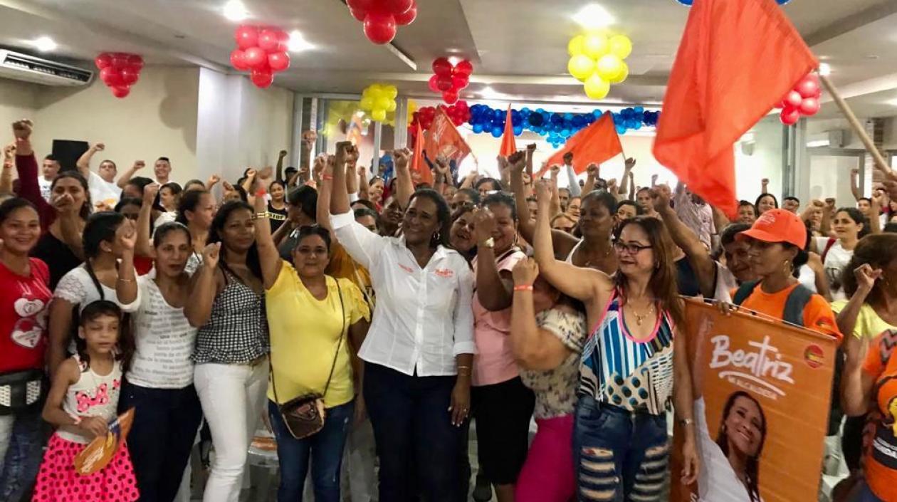 La candidata Beatriz Barraza.