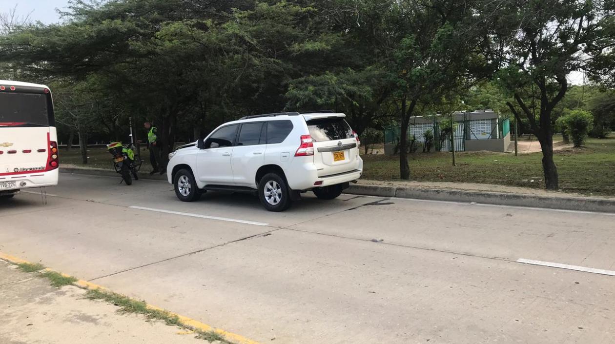 Camioneta que arrolló al señor