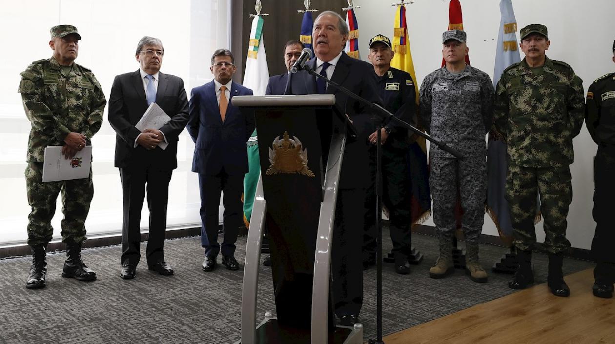 El ministro de Defensa, Guillermo Botero.