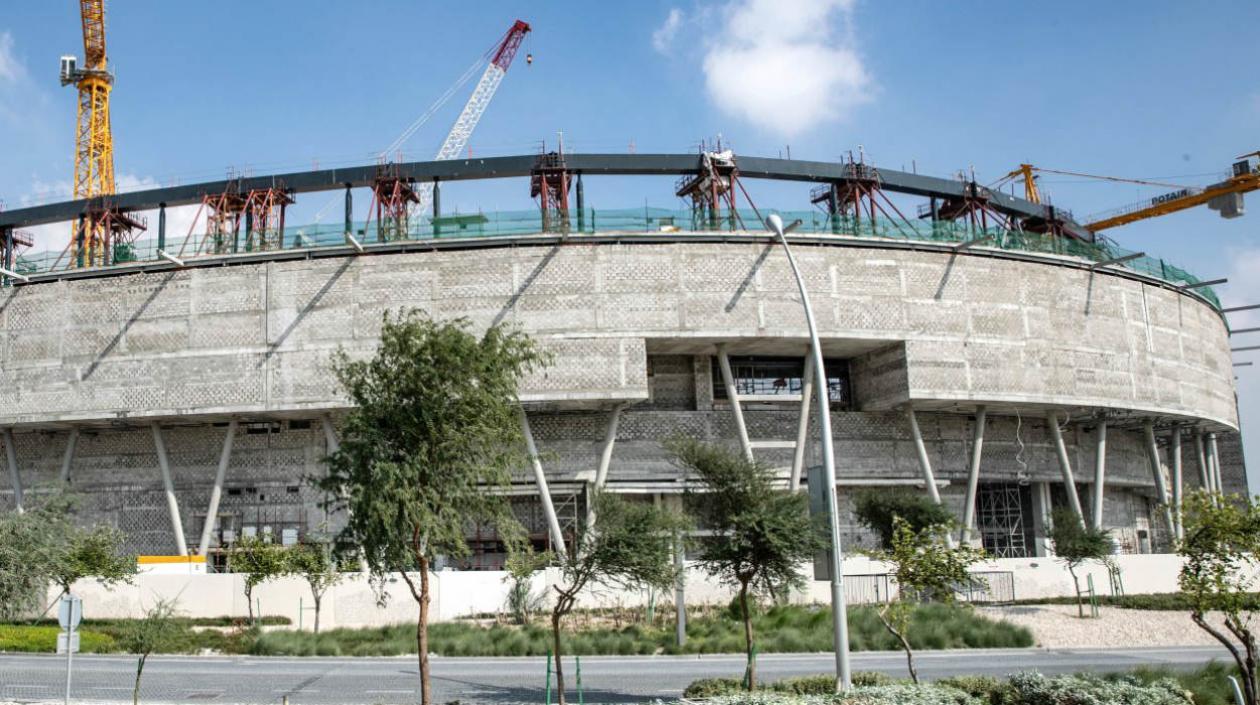 El estadio Education City, escenario bajo construcción. 