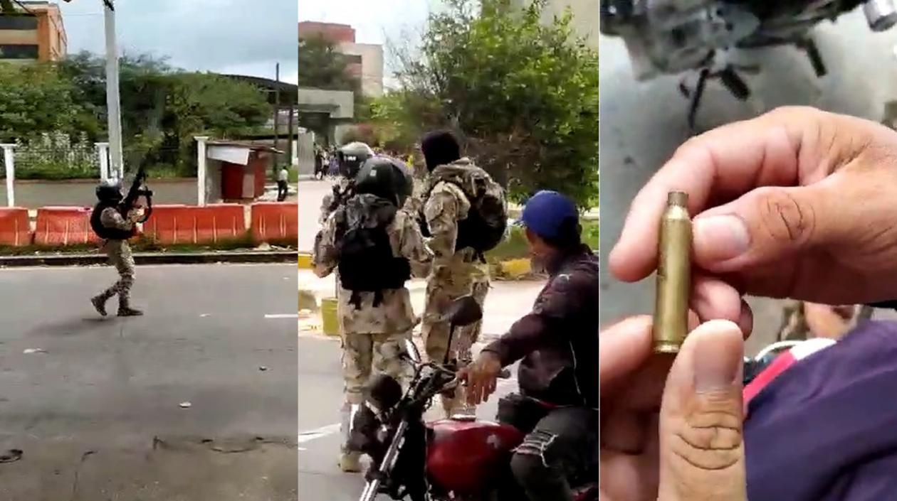 Soldadado que realizo los disparos en el corredor universitario.