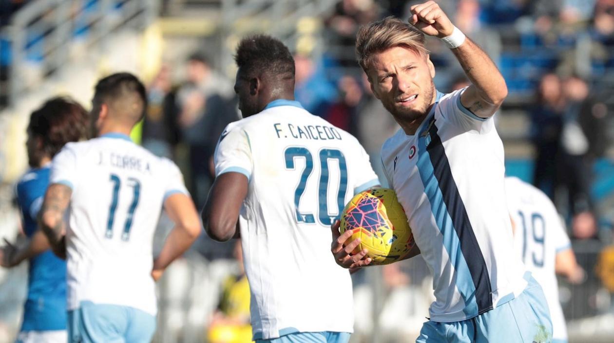La celebración de Ciro Immobile.