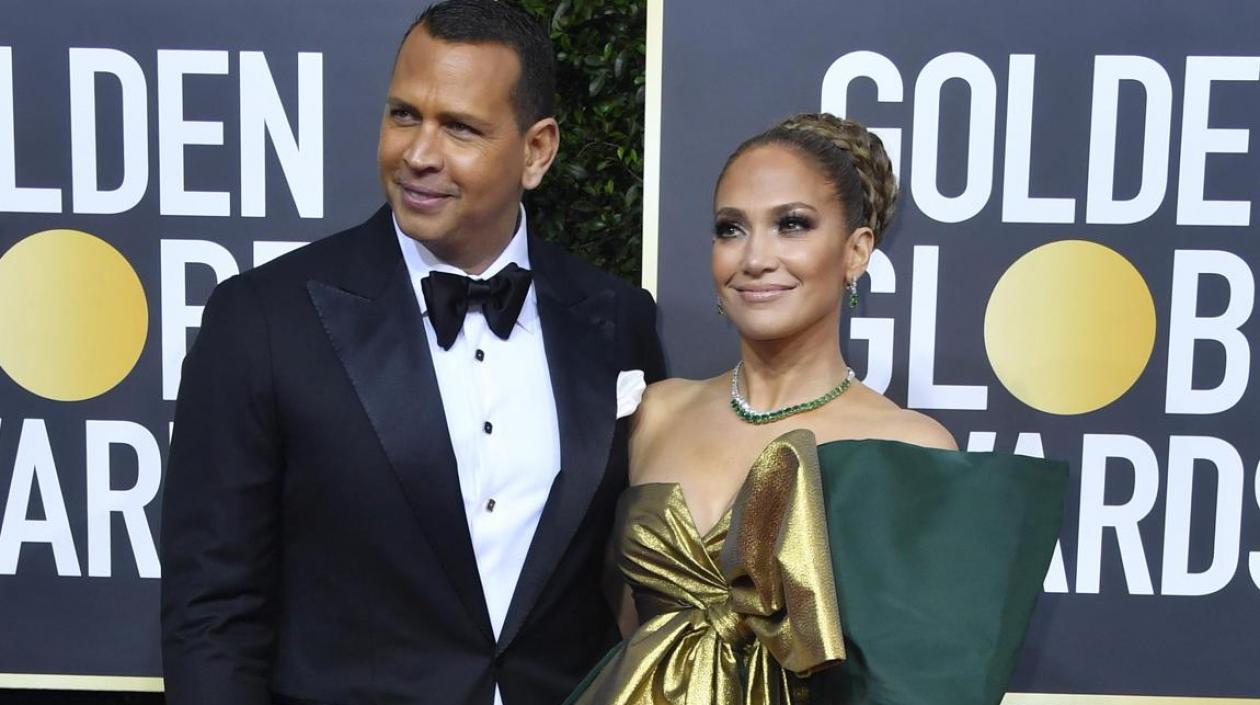 El exbeisbolista Alex Rodríguez y la cantante Jennifer Lopez.