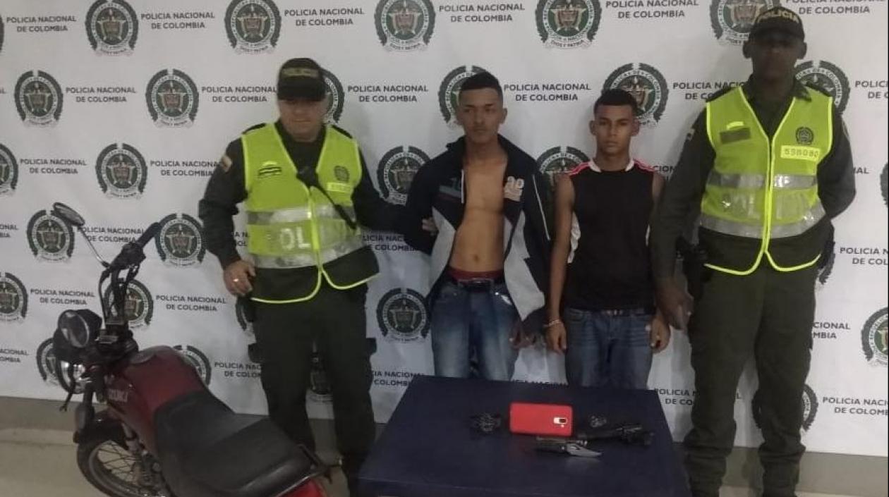 Los dos presuntos atracadores en La Victoria fueron puestos a disposición de la URI de la Fiscalía.