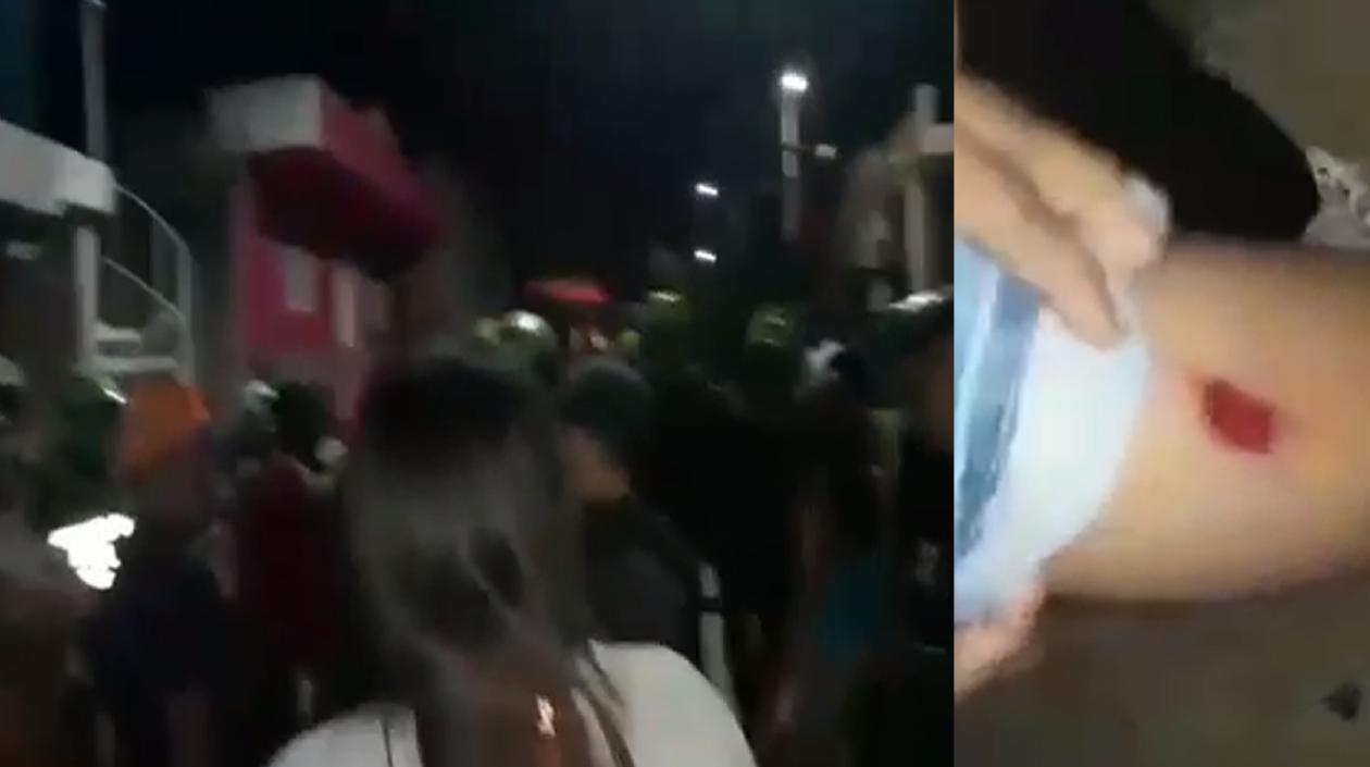 Momentos después del incidente.