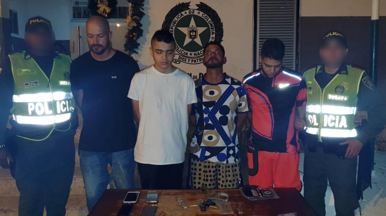 Los cuatro capturados por vender droga sintética en Cartagena.