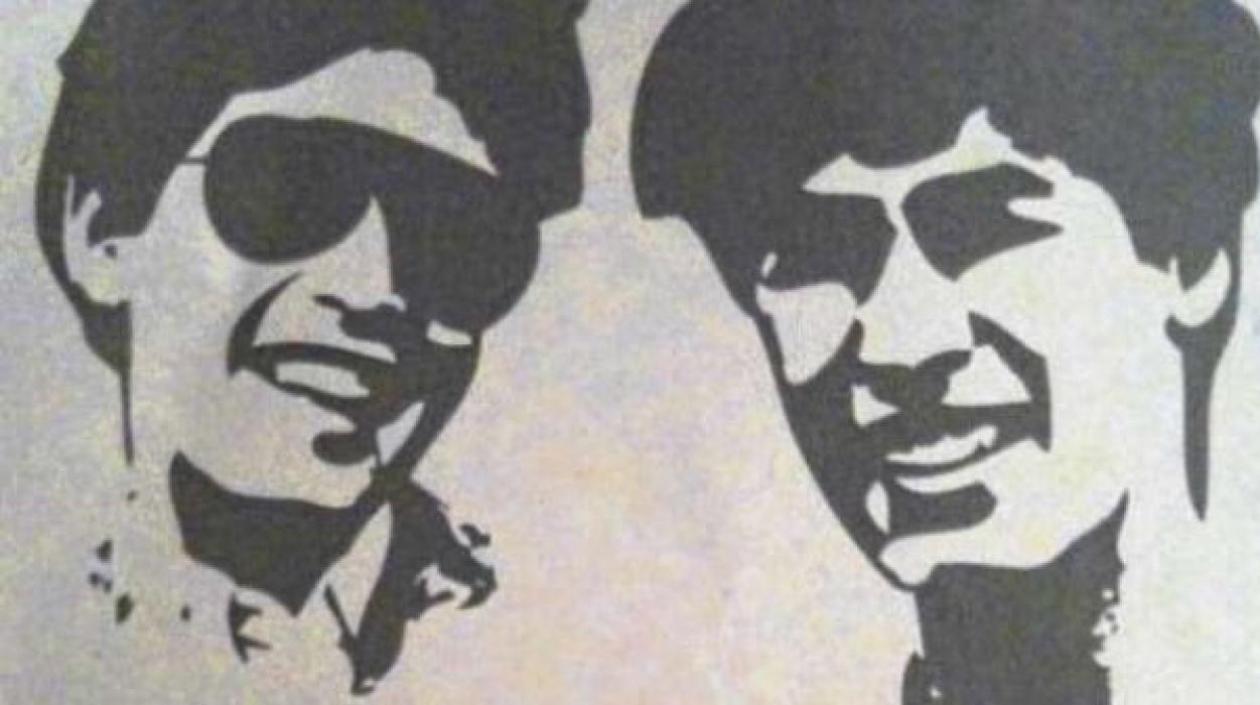 Dibujo de hermanos colombianos Santiago y Andrés Restrepo.