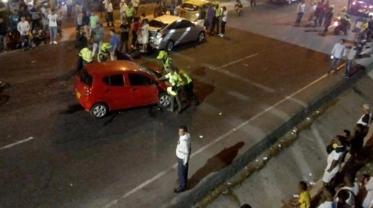 El vehículo inmovilizado.