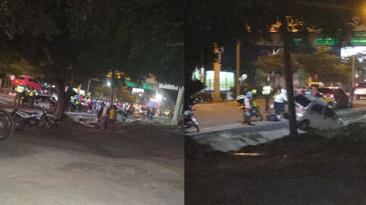 Imágenes del choque masivo.