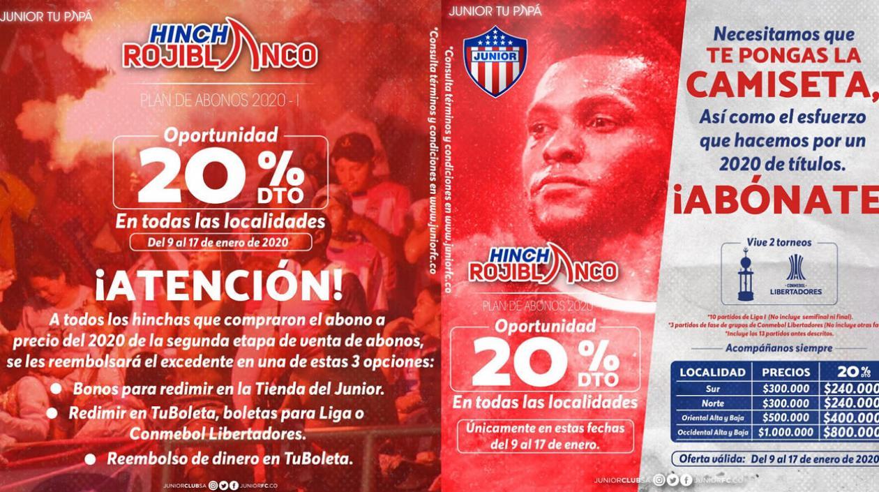Nueva promoción de Junior. 