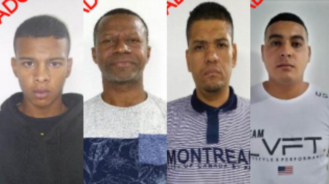 Los cuatro capturados.