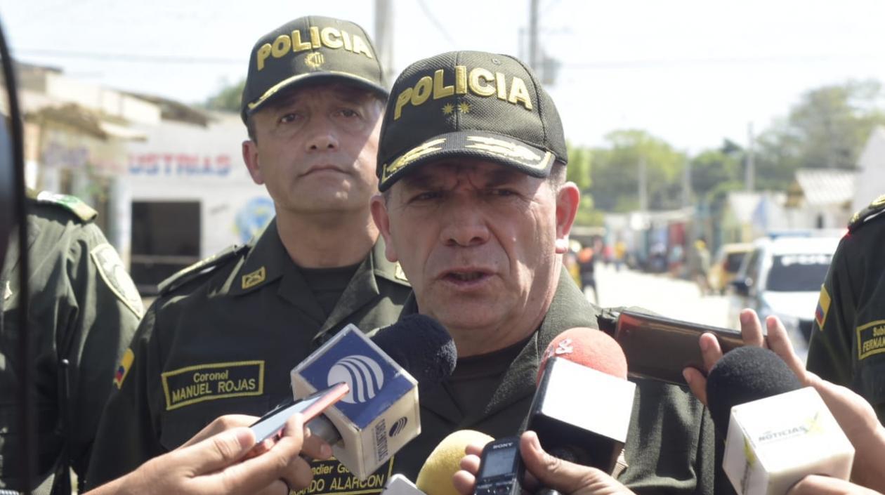 General Ricardo Alarcón, comandante de la Policía Metropolitana de Barranquilla.