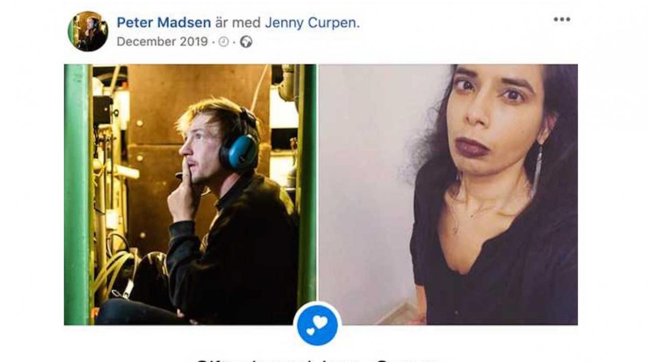 Peter Madsen se casó con la artista Jenny Curpen.