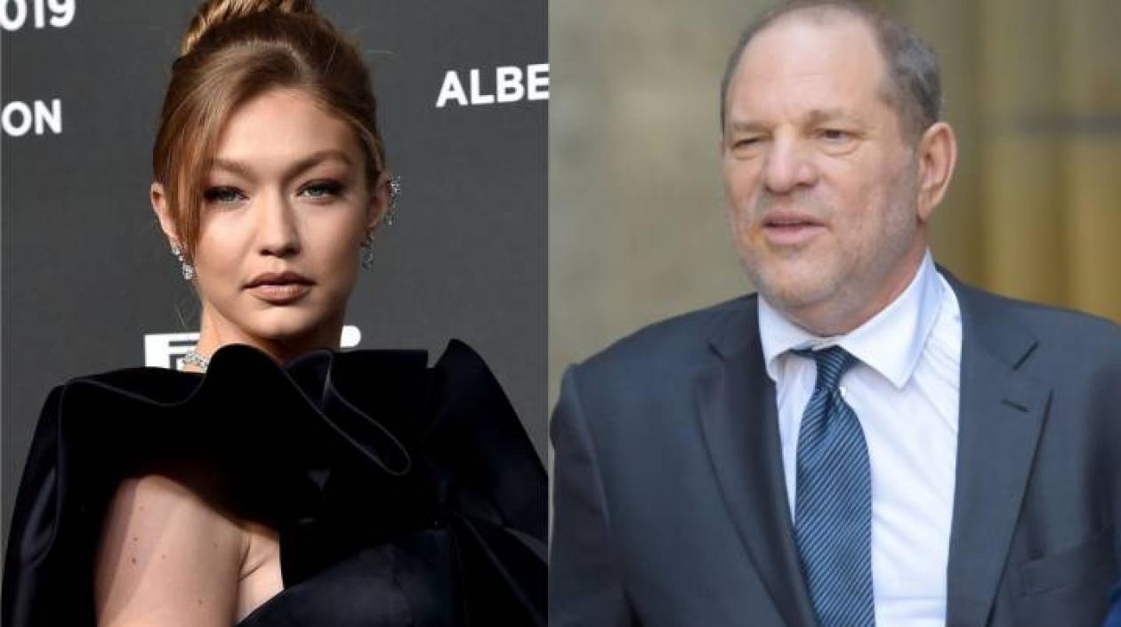 La modelo Gigi Hadid y el productor de cine Harvey Weinstein.