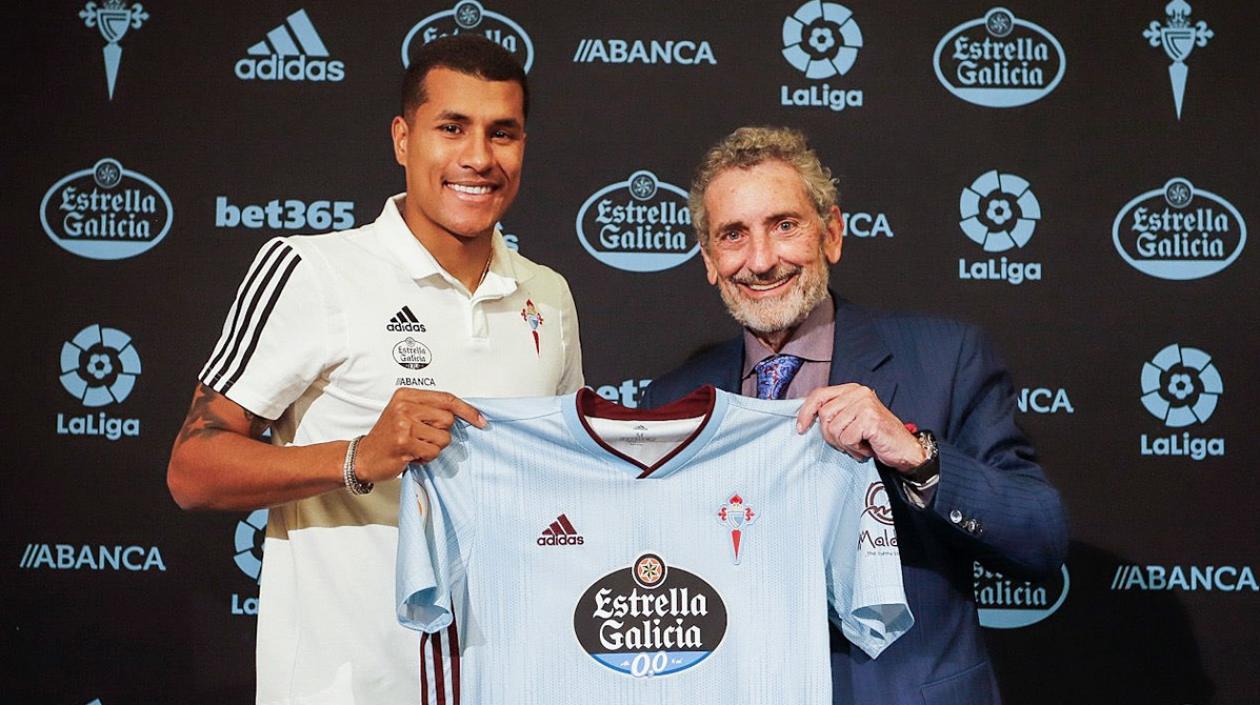 Jeison Murillo durante su presentación.