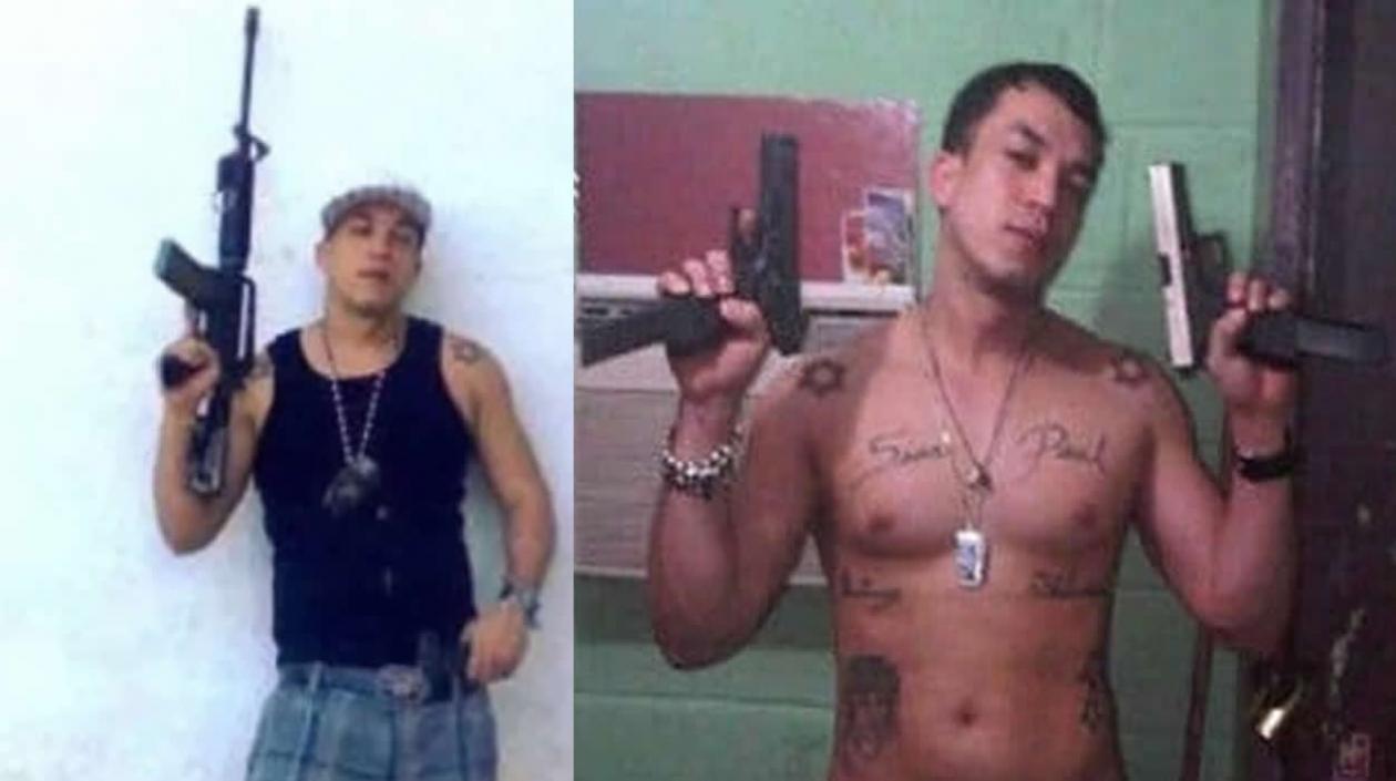 Hugo Enrique González Rico exhibiendo sus armas en Venezuela.