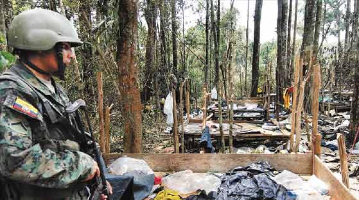 Imagen del campamento de 'Raúl Reyes'.