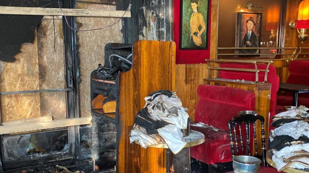 Así quedó el restaurante.