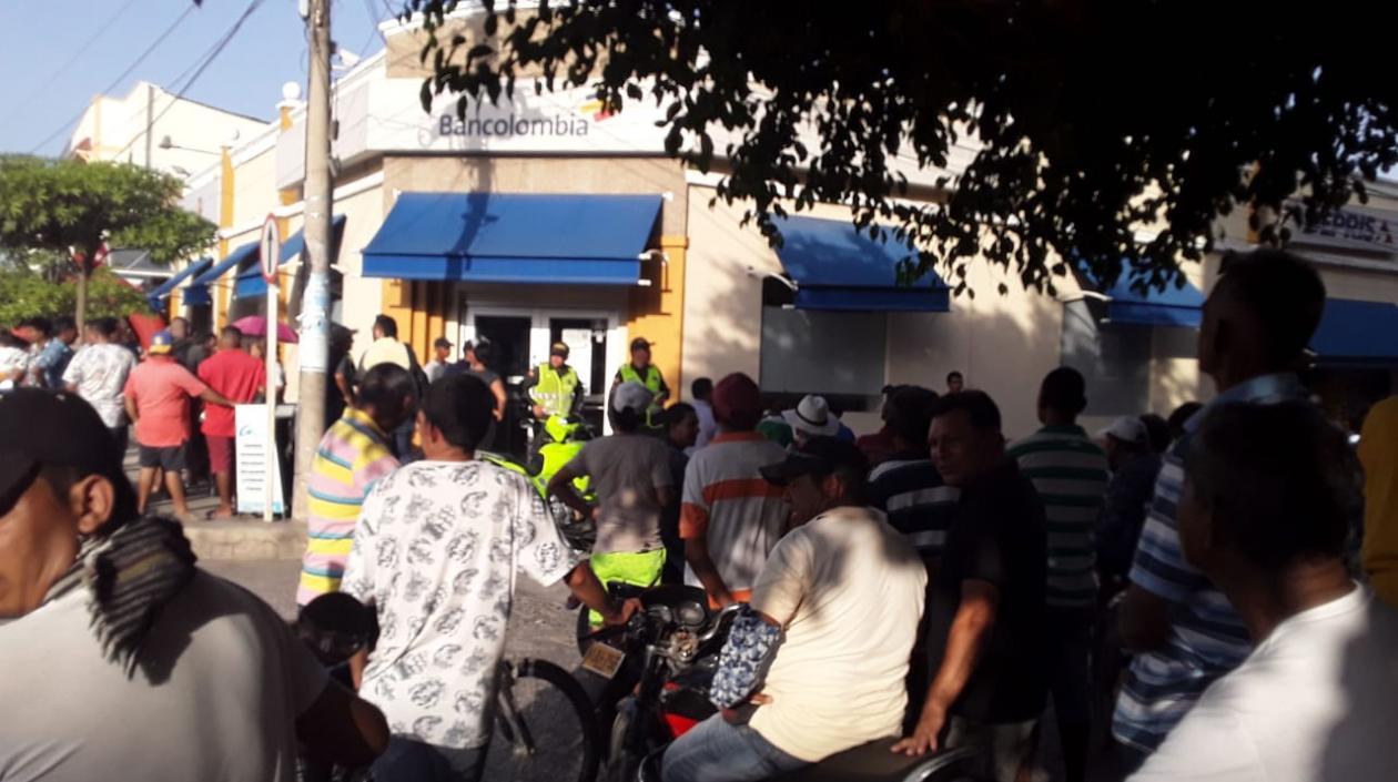 Lugar de los hechos, en plena plaza de Sabanalarga.