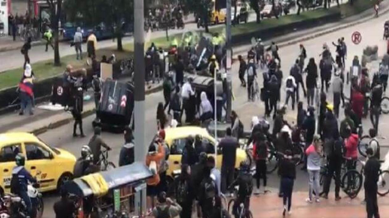 Momento del enfrentamiento.