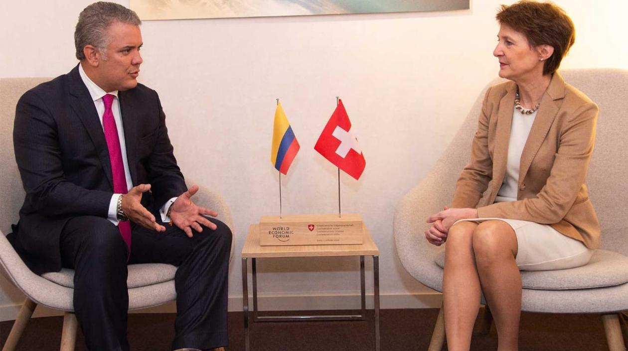 Iván Duque y Simonetta Sommarug.