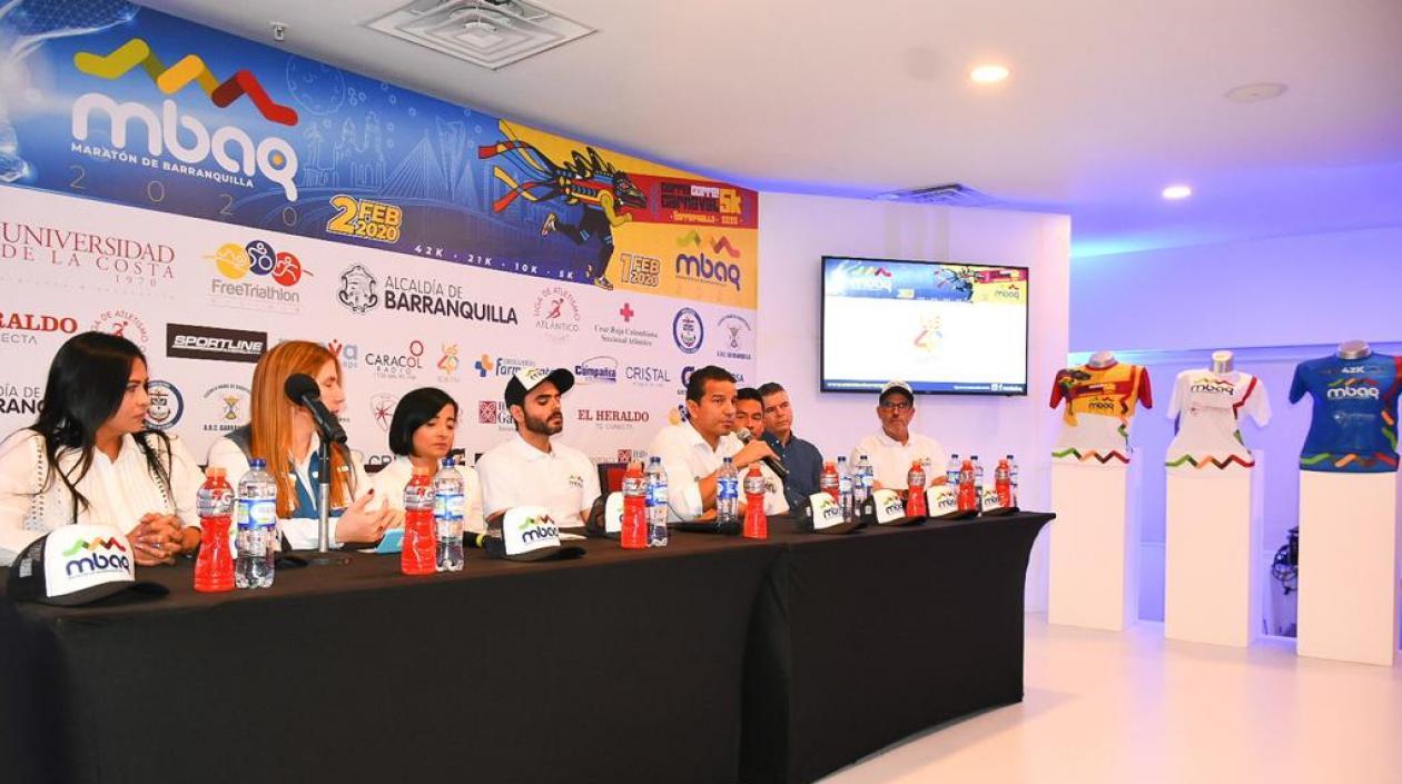 Rueda de prensa de la Maratón de Barranquilla.