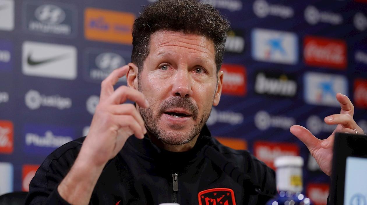 Diego Simeone, entrenador del Atlético de Madrid.