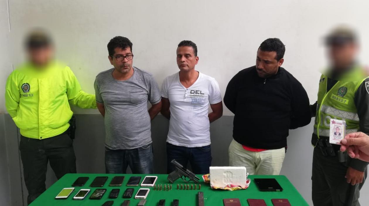 Los capturados en Villa Campestre.