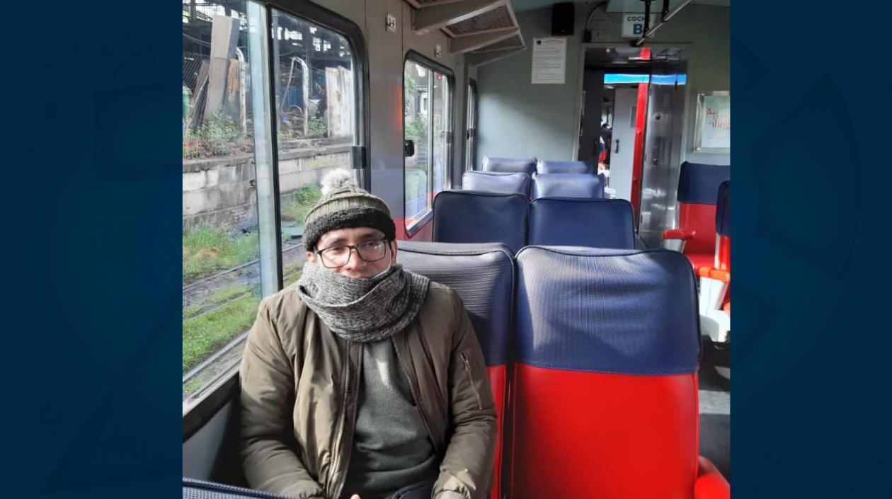 Foto del docente conocida el 9 de enero en Monserrate, en Bogota.