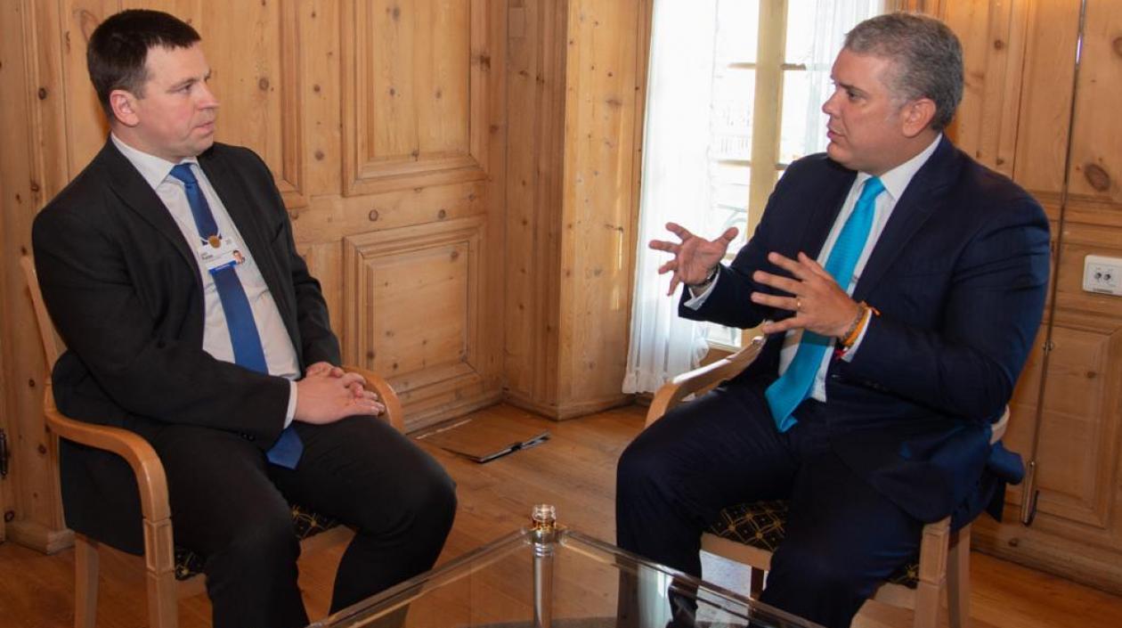 Primer Ministro de Estonia, Jüri Ratas y el Presidente Iván Duque.