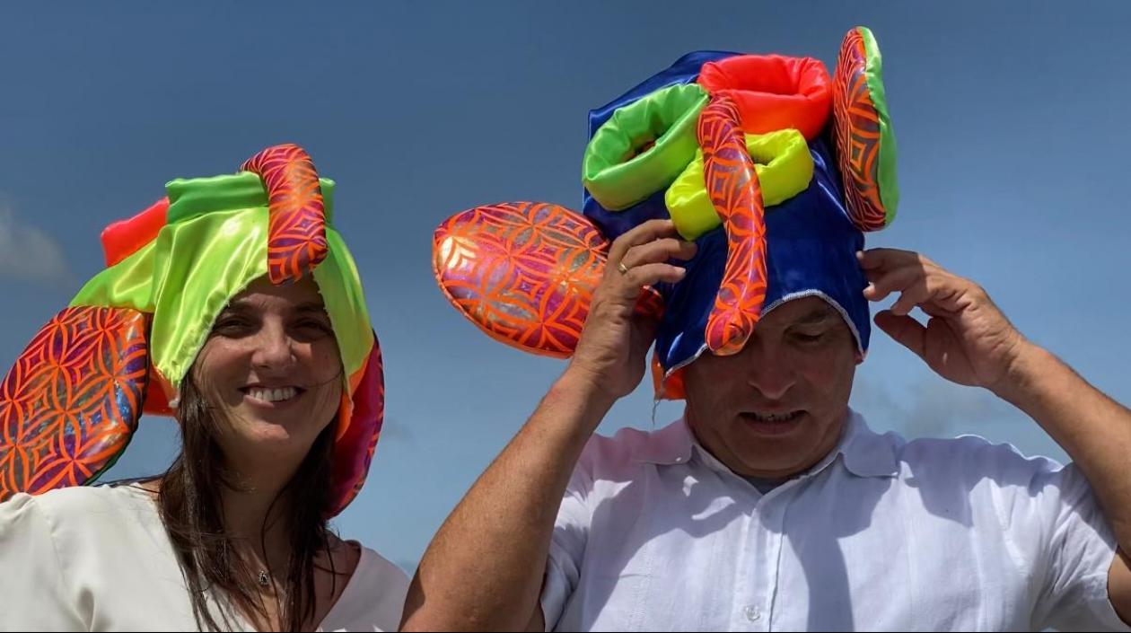 La Consejera para las regiones, Karen Abudinen, y el Ministro de Hacienda, Alberto Carrasquilla.