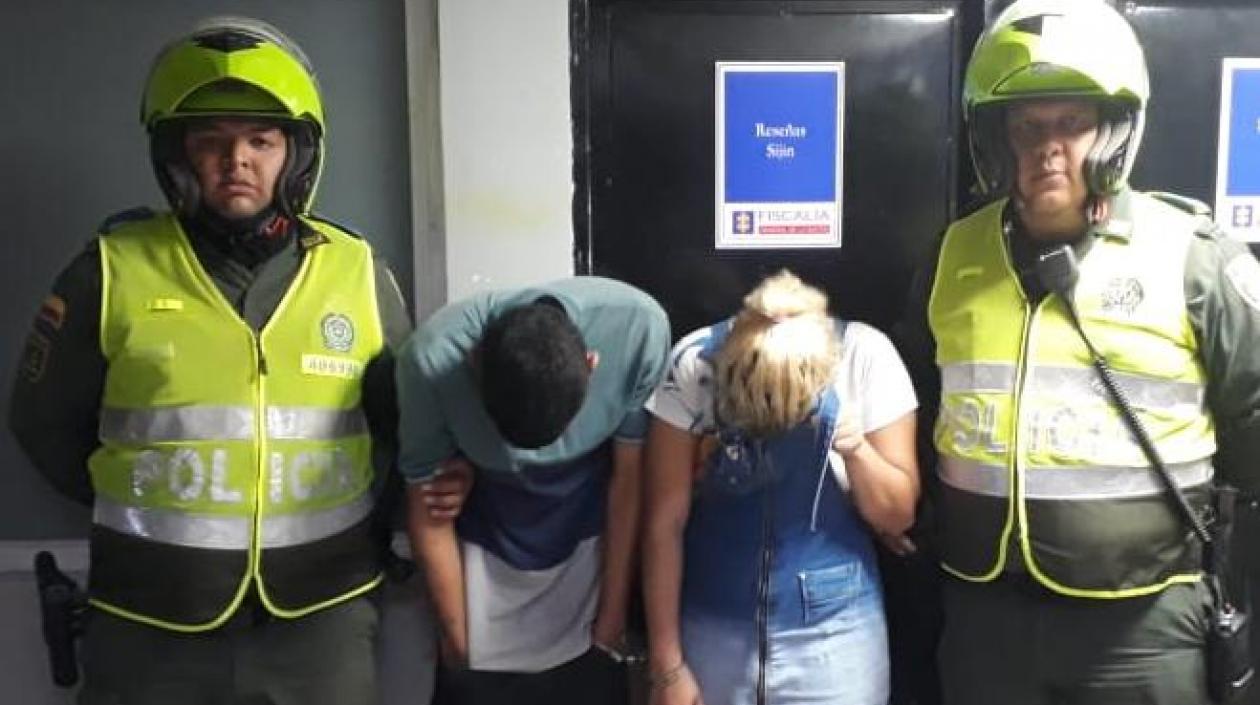 Abraham Jesús Marenco, de 20 años; y Leydis Vanesa López, de 22, los capturados por la Policía.